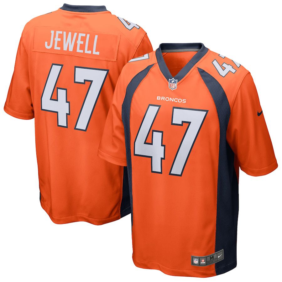 Men Denver Broncos 47 Josey Jewell Nike Orange Game NFL Jersey